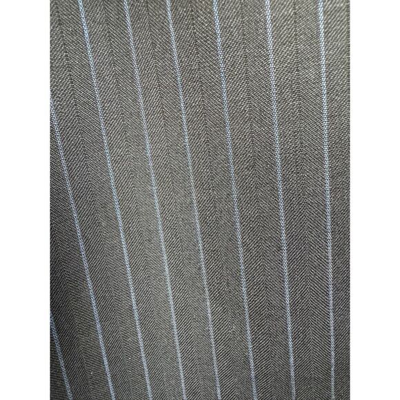 JOSEPH ABBOUD black with blue undertone 100% wool mens suit jacket blazer 48R - Picture 2 of 11